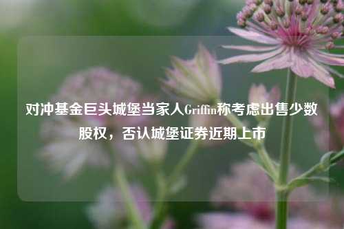 对冲基金巨头城堡当家人Griffin称考虑出售少数股权，否认城堡证券近期上市