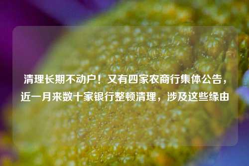 清理长期不动户！又有四家农商行集体公告，近一月来数十家银行整顿清理，涉及这些缘由