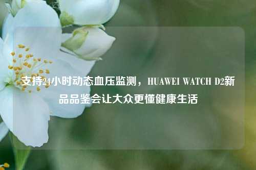 支持24小时动态血压监测，HUAWEI WATCH D2新品品鉴会让大众更懂健康生活