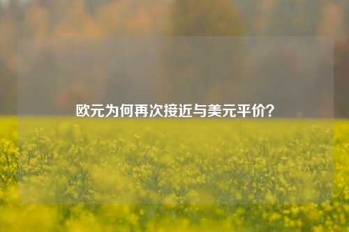 欧元为何再次接近与美元平价？