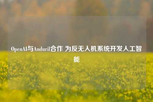 OpenAI与Anduril合作 为反无人机系统开发人工智能